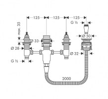 CUERPO EMPOTRADO BAÑERA HANSGROHE